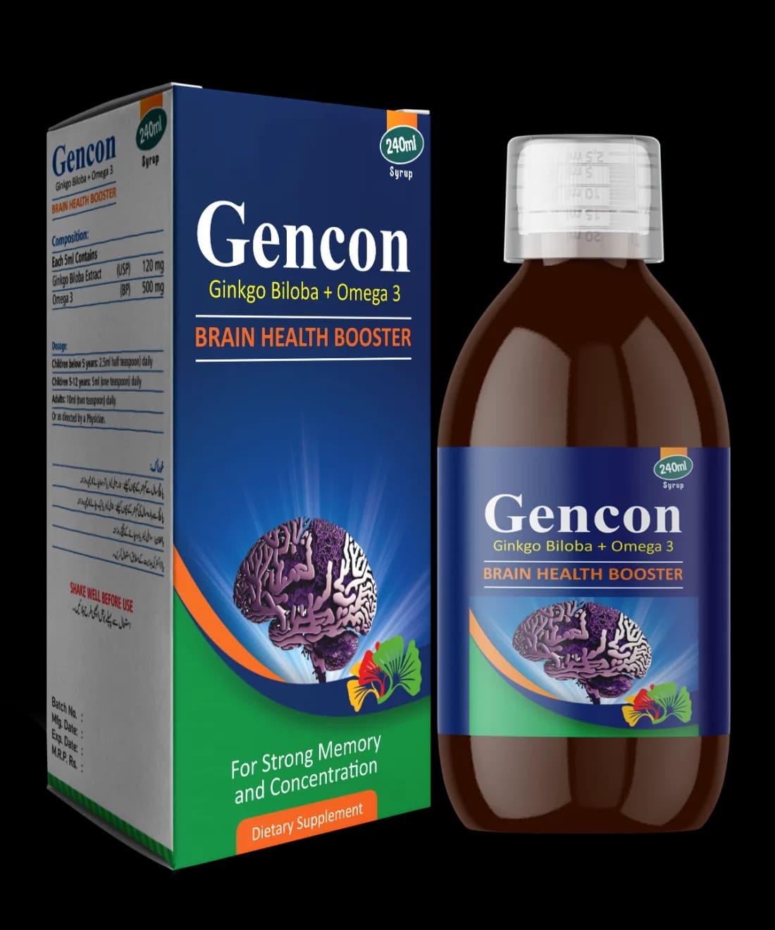 Gencon Syrup — Ginkgo Biloba + Omega-3